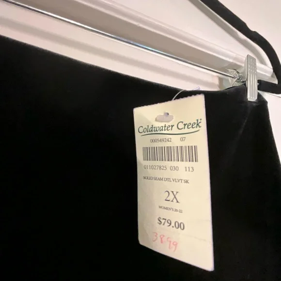 Coldwater Creek Black Velvet Maxi Skirt NWT - Picture 3 of 5